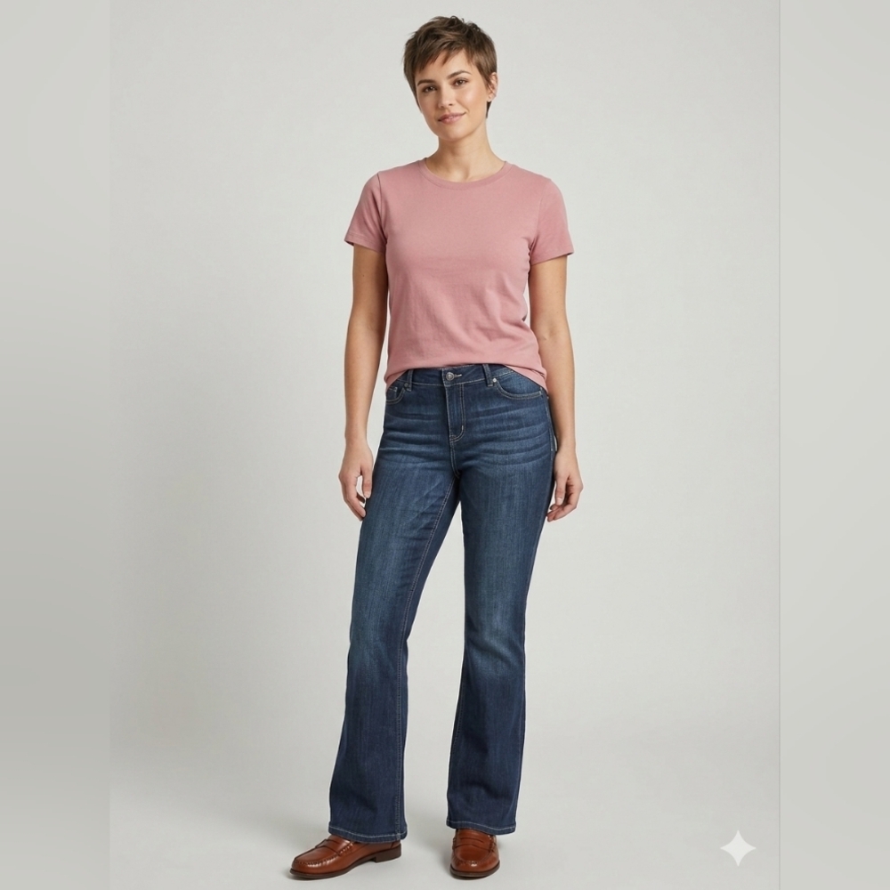 Maurice’s High Rise Dark Medium Wash Jeans SZ 16 Long - Picture 5 of 10